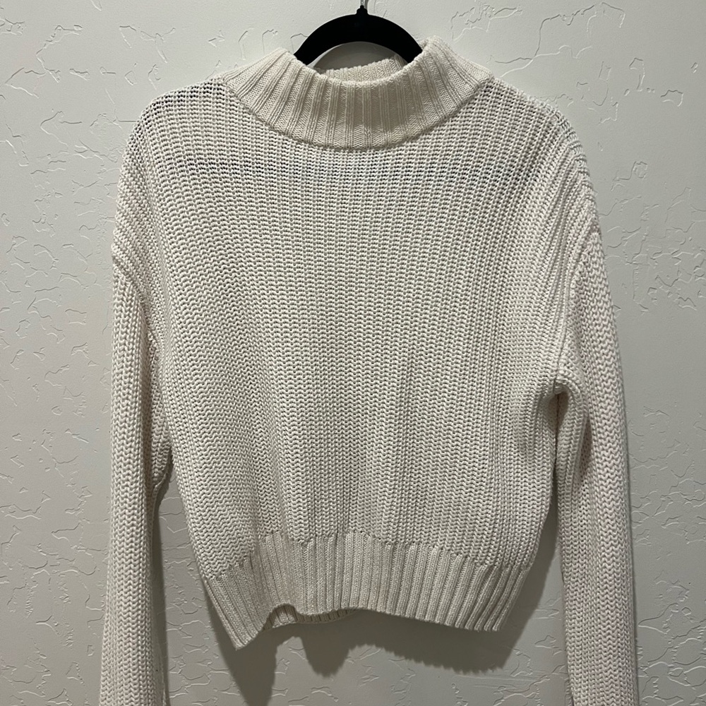 Cozy White Knit Sweater